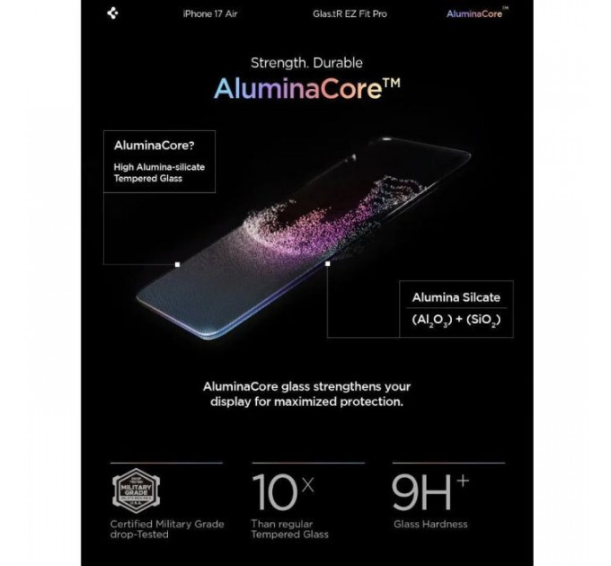 Скло захисне Spigen Glas.tR EZ Fit Pro HD iPhone 17 Air (AGL09870)