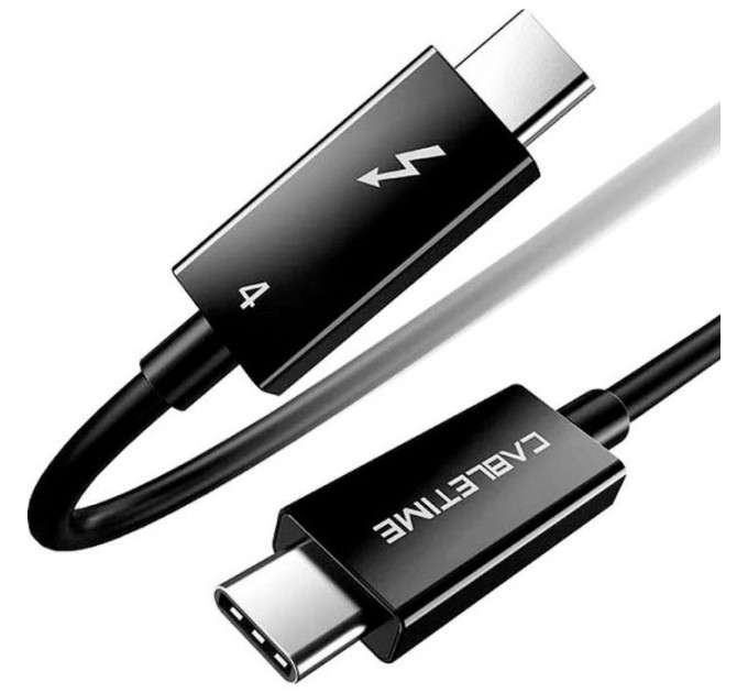 Дата USB-C кабель USB-C 1.0m Thunderbolt 4 100W (20V\/5A) 8K60Hz Cabletime (CA915422)