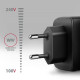 Зарядное устройство для AXAGON 1xUSB QC4.0 + 1xUSB-C PD45W PPS black (ACU-PQ45)
