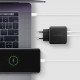 Зарядное устройство для AXAGON 1xUSB QC4.0 + 1xUSB-C PD45W PPS black (ACU-PQ45)