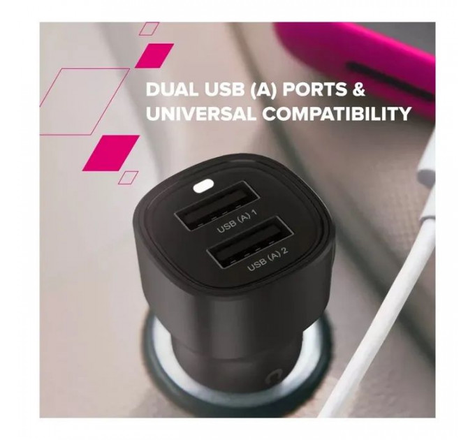 Зарядний пристрій Canyon 2xUSB 24W black (CNE-CCABR2AA)