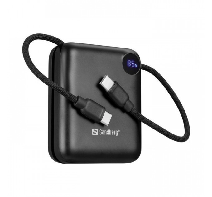 Батарея універсальна Sandberg 10000mAh PD\/3.1\/20W, QC\/3.0, USB-C In\/Out, with 2 cables USB-C (421-26)