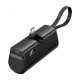 Батарея універсальна VENTION 4800mAh 22,5W PD, USB-C In\/Out, LED display, with built-in USB-C cable Black (FHQB0)