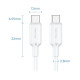 Дата кабель USB-C to USB-C 1.0m 60W white VENTION (TRCWF)