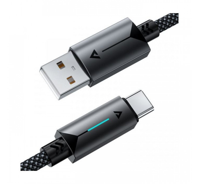 Дата кабель USB 2.0 AM to USB-C 1.2m 60W black Acefast (6974316284482)