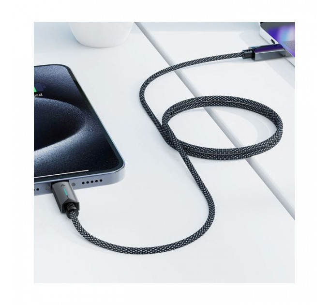 Дата кабель USB 2.0 AM to USB-C 1.2m 60W black Acefast (6974316284482)