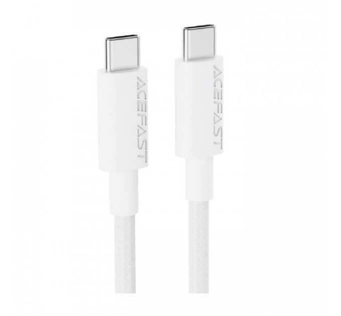 Дата USB-C кабель USB-C 1.2m 3A white Acefast (6974316284253)