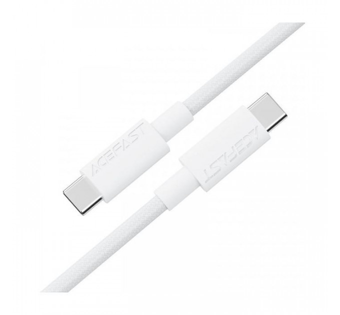 Дата USB-C кабель USB-C 1.2m 3A white Acefast (6974316284253)
