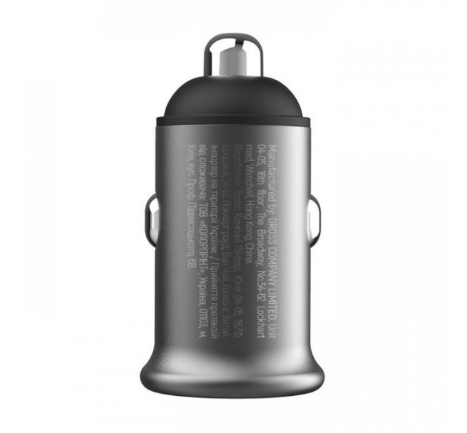 Зарядное устройство для ColorWay USB-C PD30W + USB QC3.0 car adapter (CW-CHA065PD-GR)