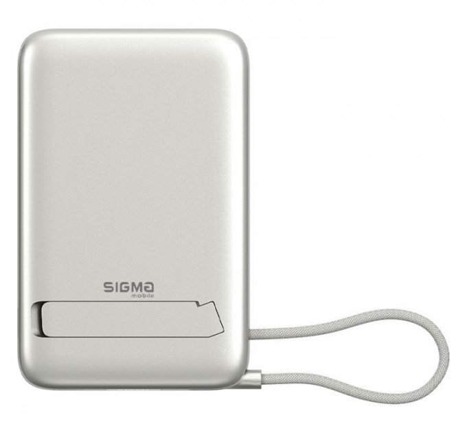 Батарея універсальна Sigma X-power SI10A8QL-MAG silver 10000mAh, Magnetic wireless 15W, charge iWatch, PD+QC, 22,5W max (4827798161012)