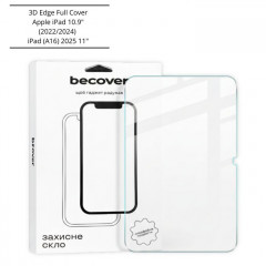 Скло захисне BeCover 3D Edge Full Cover Apple iPad 10.9\" (2022\/2024) \/ iPad (A16) 2025 11\" (714773)