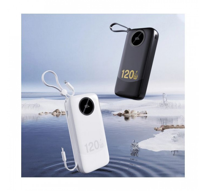 Батарея універсальна Dudao K13Pro 20000mAh 22,5W PD, QC, with built-in USB-C\/Lightning cables (6977196680276)