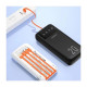 Батарея універсальна Dudao K6Pro+ 20000mAh 10W with USB-C\/Lightning\/MicroUSB\/USB-A cables (6977196682393)