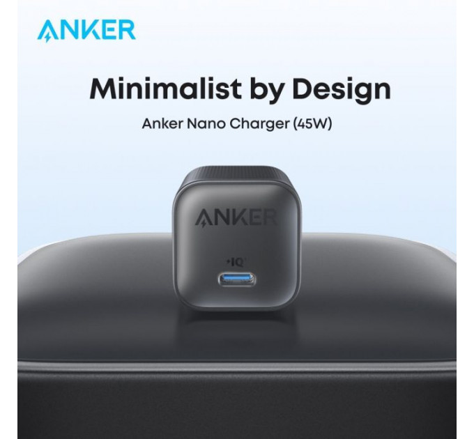 Зарядний пристрій Anker USB-C 45W Nano Charger black (A2692L11)