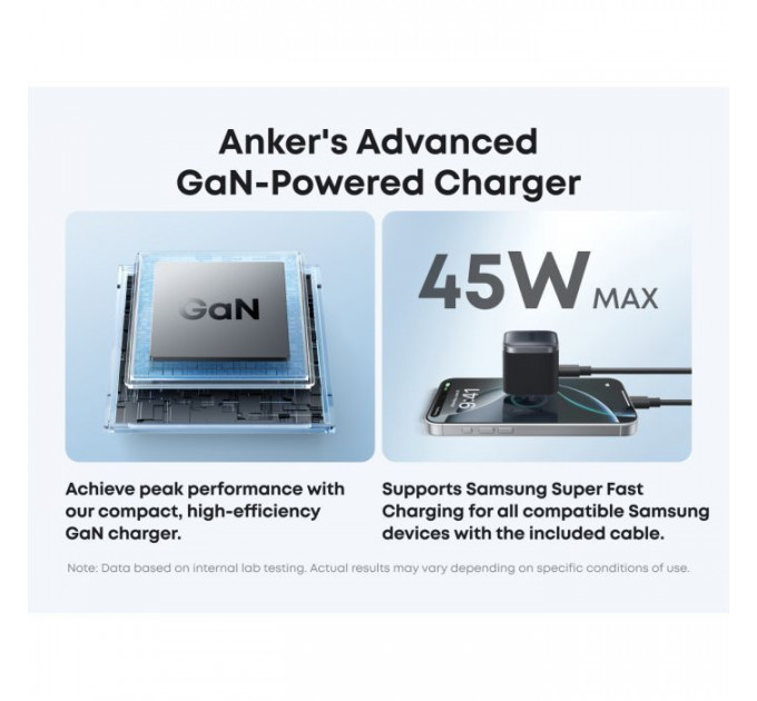 Зарядний пристрій Anker USB-C 45W Nano Charger black (A2692L11)