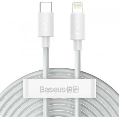Дата кабель USB 2.0 AM to Lightning 1.5m 20W Simple WisdomKit (2PCS) white Baseus (TZCATLZJ-02)