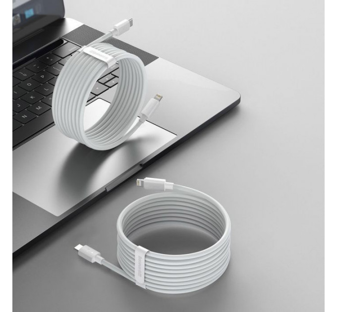 Дата кабель USB 2.0 AM to Lightning 1.5m 20W Simple WisdomKit (2PCS) white Baseus (TZCATLZJ-02)