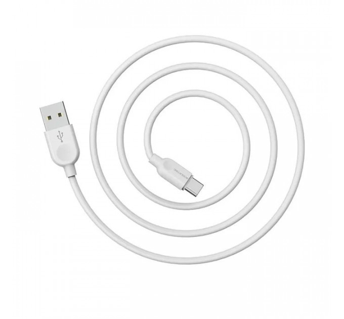 Дата кабель USB 2.0 AM to USB-C 3.0m 2.4A BX14 white BOROFONE (6957531090397)
