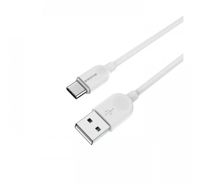 Дата кабель USB 2.0 AM to USB-C 3.0m 2.4A BX14 white BOROFONE (6957531090397)