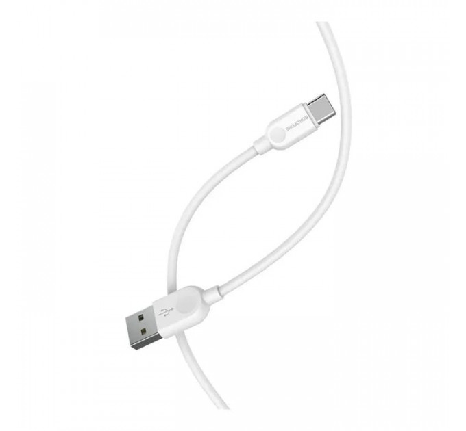 Дата кабель USB 2.0 AM to USB-C 3.0m 2.4A BX14 white BOROFONE (6957531090397)