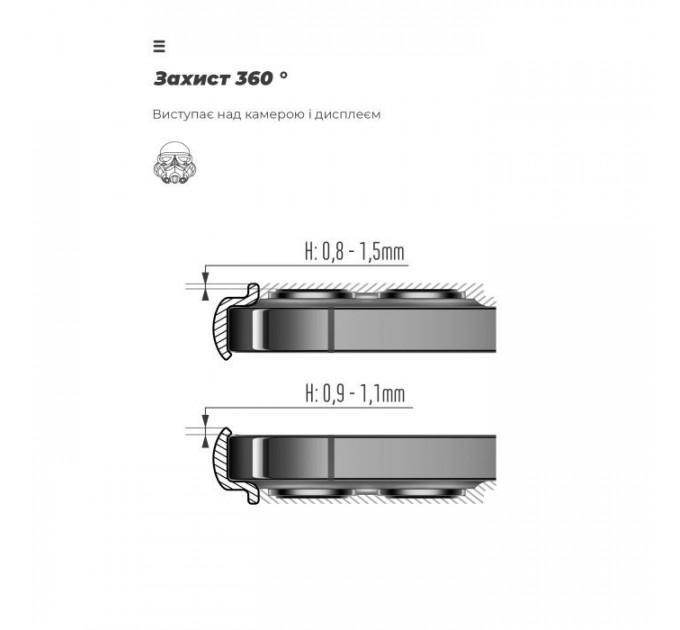 Чохол до мобільного телефона Armorstandart ICON Samsung A26 5G Camera cover Black (ARM82182)