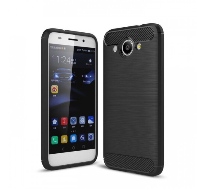 Чехол для мобильного телефона для Huawei Y3 2017 Carbon Fiber (Black) Laudtec (LT-HY32017B)