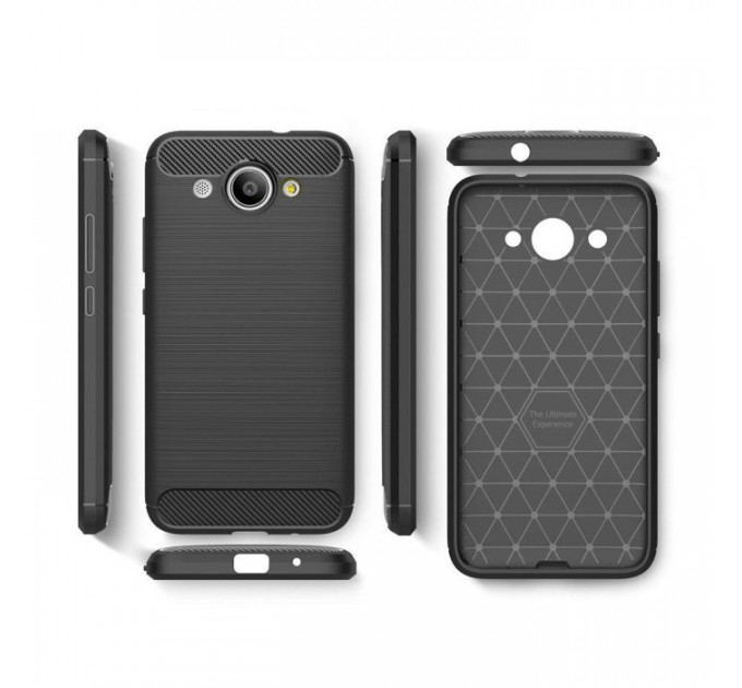 Чехол для мобильного телефона для Huawei Y3 2017 Carbon Fiber (Black) Laudtec (LT-HY32017B)