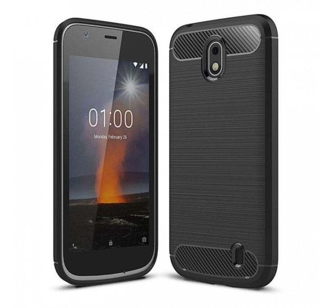 Чохол до мобільного телефона Laudtec для Nokia 1 Carbon Fiber (Black) (LT-N1B)