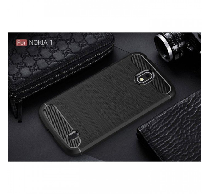 Чохол до мобільного телефона Laudtec для Nokia 1 Carbon Fiber (Black) (LT-N1B)