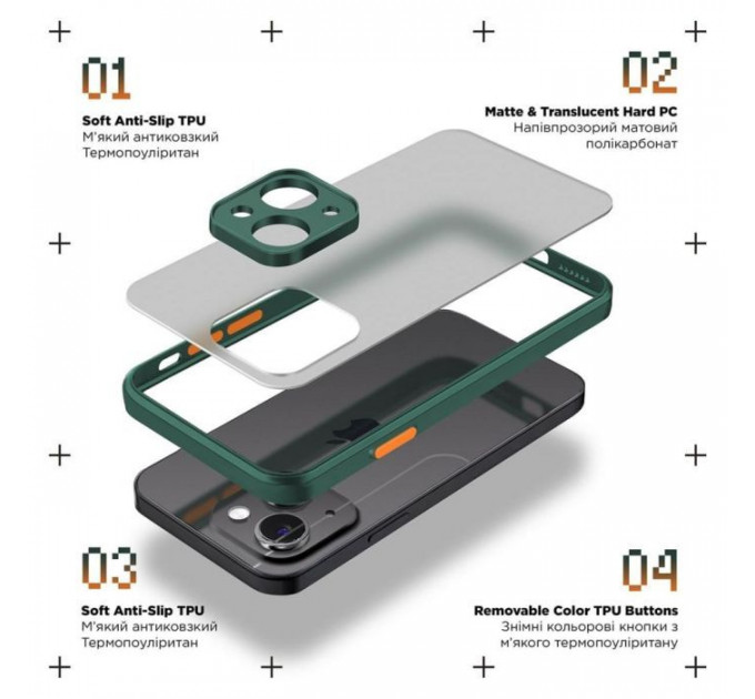 Чехол для мобильного телефона Armorstandart Frosted Matte Samsung M34 5G (M346) Dark Green (ARM69711)