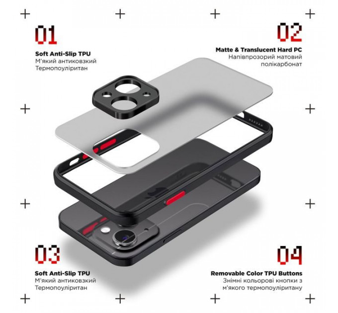 Чохол до мобільного телефона Armorstandart Frosted Matte Samsung A35 5G (A356) Black (ARM74331)
