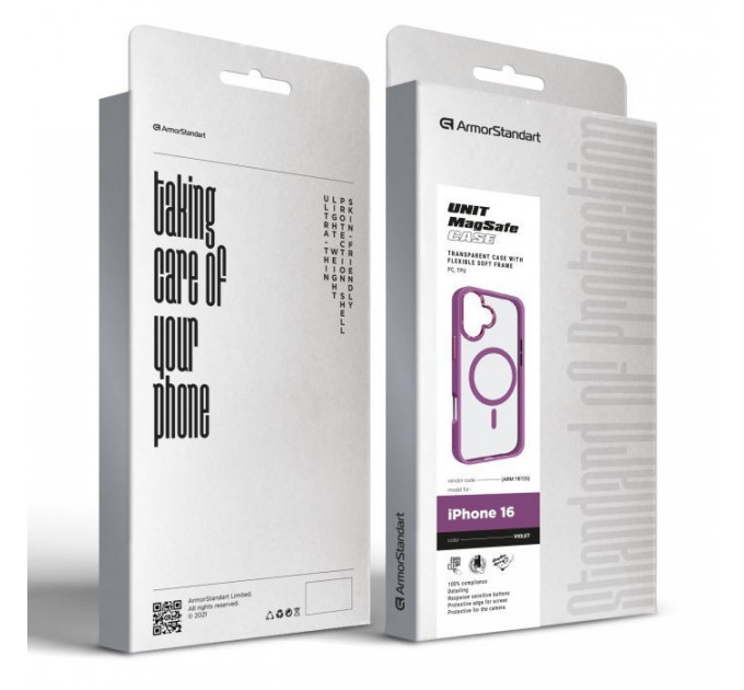 Чохол до мобільного телефона Armorstandart Unit MagSafe Apple iPhone 16 Violet (ARM78725)