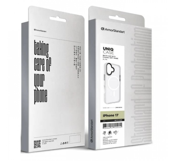 Чохол до мобільного телефона Armorstandart Uniq MagCase Apple iPhone 17 Matte Clear (ARM86264)