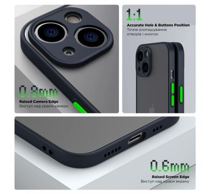 Чохол до мобільного телефона Armorstandart Frosted Matte Samsung A35 5G (A356) Navy Blue (ARM74333)