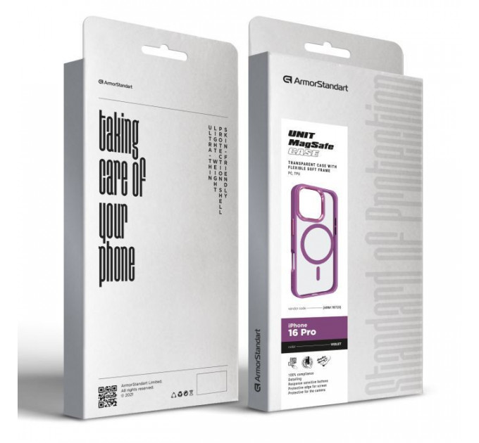 Чохол до мобільного телефона Armorstandart Unit MagSafe Apple iPhone 16 Pro Violet (ARM78723)