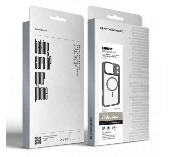 Чохол до мобільного телефона Armorstandart Unit MagCase Apple iPhone 17 Pro Max Titanium Grey (ARM86301)