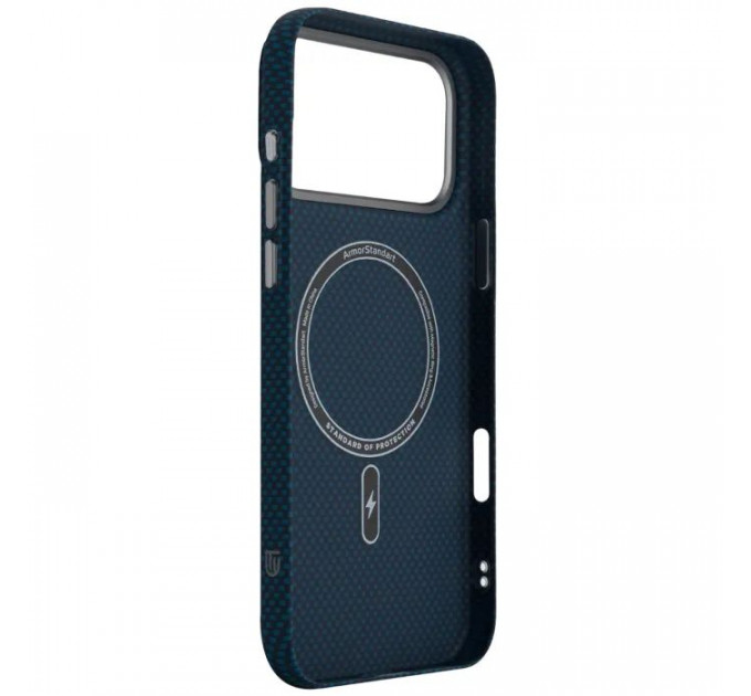 Чохол до мобільного телефона Armorstandart LikeCarbon2 MagCase Apple iPhone 17 Pro Max Kevlar Dark Blue (ARM88553)