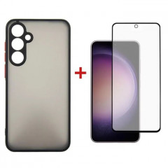 Чохол до мобільного телефона Dengos Kit for Samsung Galaxy S23 FE case + glass (Black) (DG-KM-11)