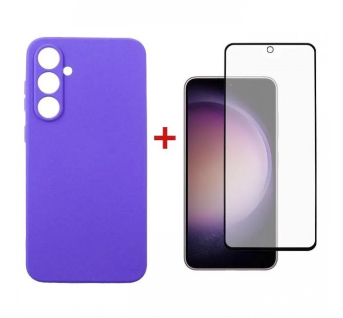 Чехол для мобильного телефона Dengos Kit для Samsung Galaxy S23 FE case + glass (Purple) (DG-KM-12)