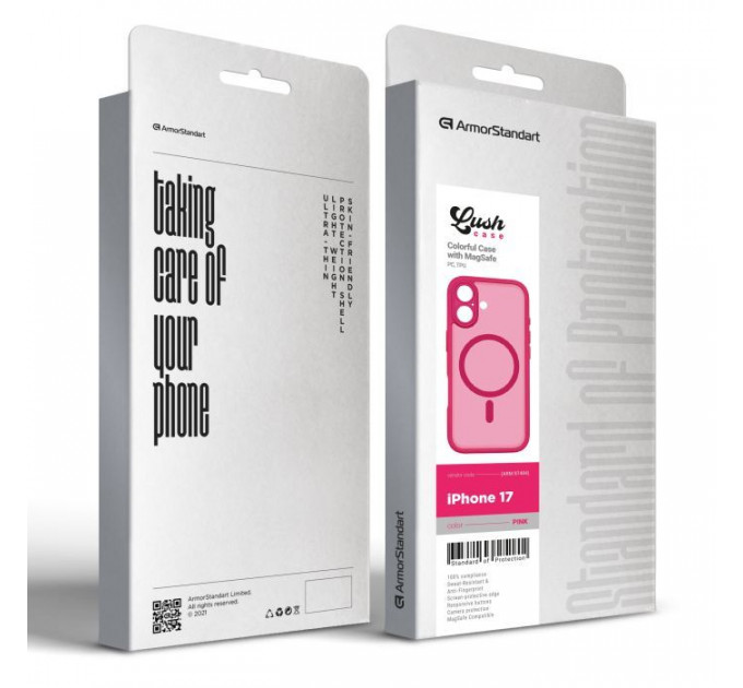 Чохол до мобільного телефона Armorstandart Lush MagCase Apple iPhone 17 Pink (ARM87484)