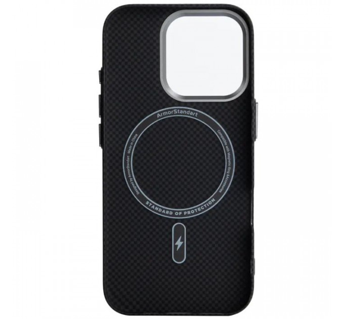 Чохол до мобільного телефона Armorstandart LikeCarbon2 MagCase Apple iPhone 15 Pro Kevlar Black (ARM88589)