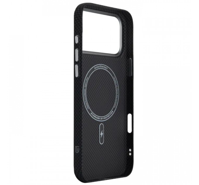 Чохол до мобільного телефона Armorstandart LikeCarbon2 MagCase Apple iPhone 17 Pro Max Kevlar Black (ARM88377)
