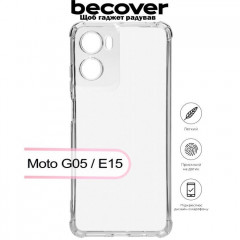 Чохол до мобільного телефона BeCover Anti-Shock Motorola Moto G05 \/ E15 Clear (713470)