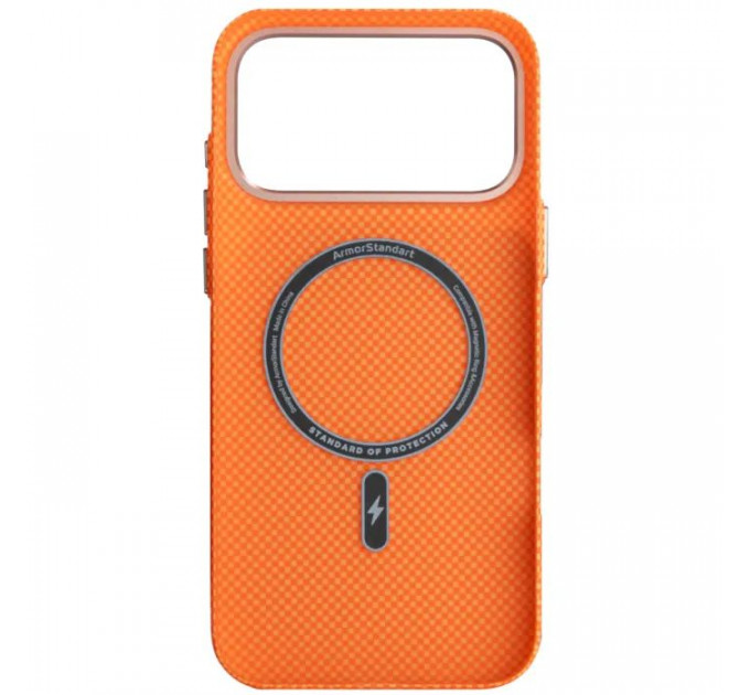 Чохол до мобільного телефона Armorstandart LikeCarbon2 SE MagCase Apple iPhone 17 Pro Max Kevlar Orange Rose Gold (ARM89169)