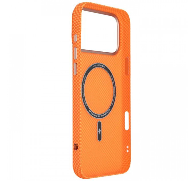 Чохол до мобільного телефона Armorstandart LikeCarbon2 SE MagCase Apple iPhone 17 Pro Max Kevlar Orange Rose Gold (ARM89169)