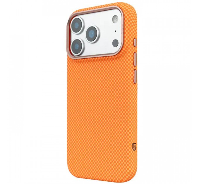 Чохол до мобільного телефона Armorstandart LikeCarbon2 SE MagCase Apple iPhone 17 Pro Max Kevlar Orange Rose Gold (ARM89169)