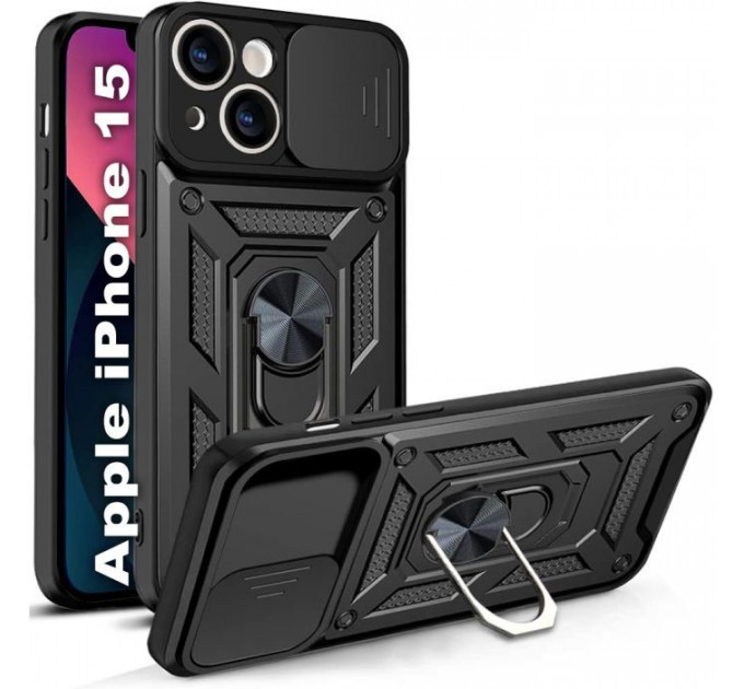 Чохол до мобільного телефона BeCover Military Apple iPhone 15 Black (709952)