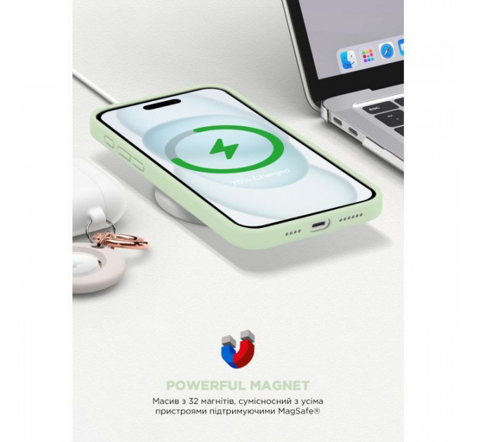 Чохол до мобільного телефона Armorstandart ICON2 MagSafe Apple iPhone 15 Soft Mint (ARM77010)