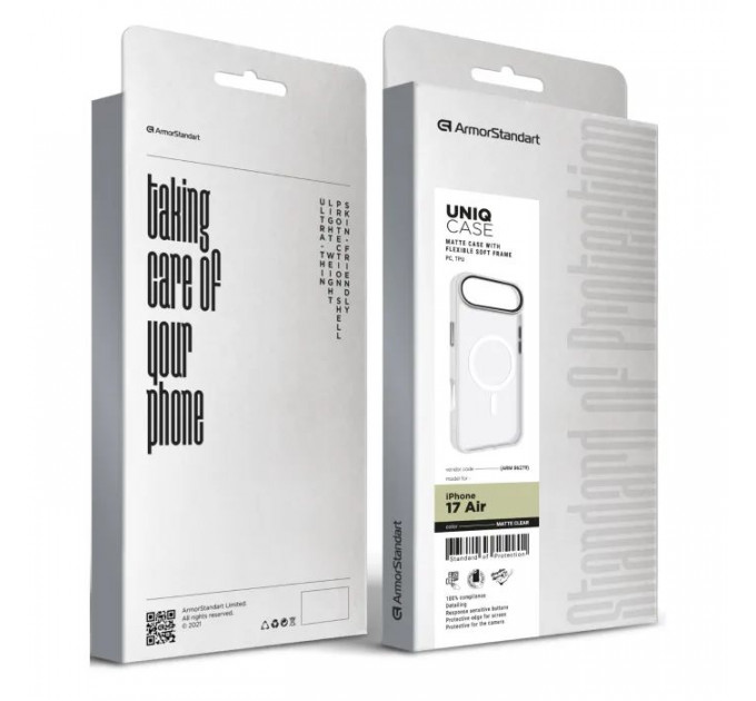 Чохол до мобільного телефона Armorstandart Uniq MagCase Apple iPhone 17 Air Matte Clear (ARM86279)
