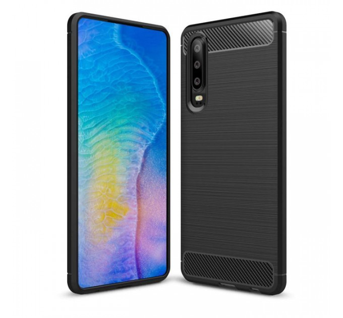Чохол до мобільного телефона Laudtec для Huawei P30 Carbon Fiber (Black) (LT-P30B)